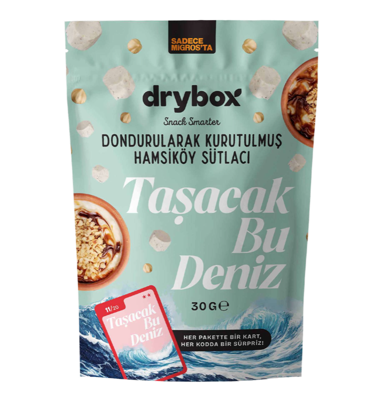 DRYBOX Taşacak Bu Deniz dondurularak kurutulmuş Hamsiköy sütlacı paketi